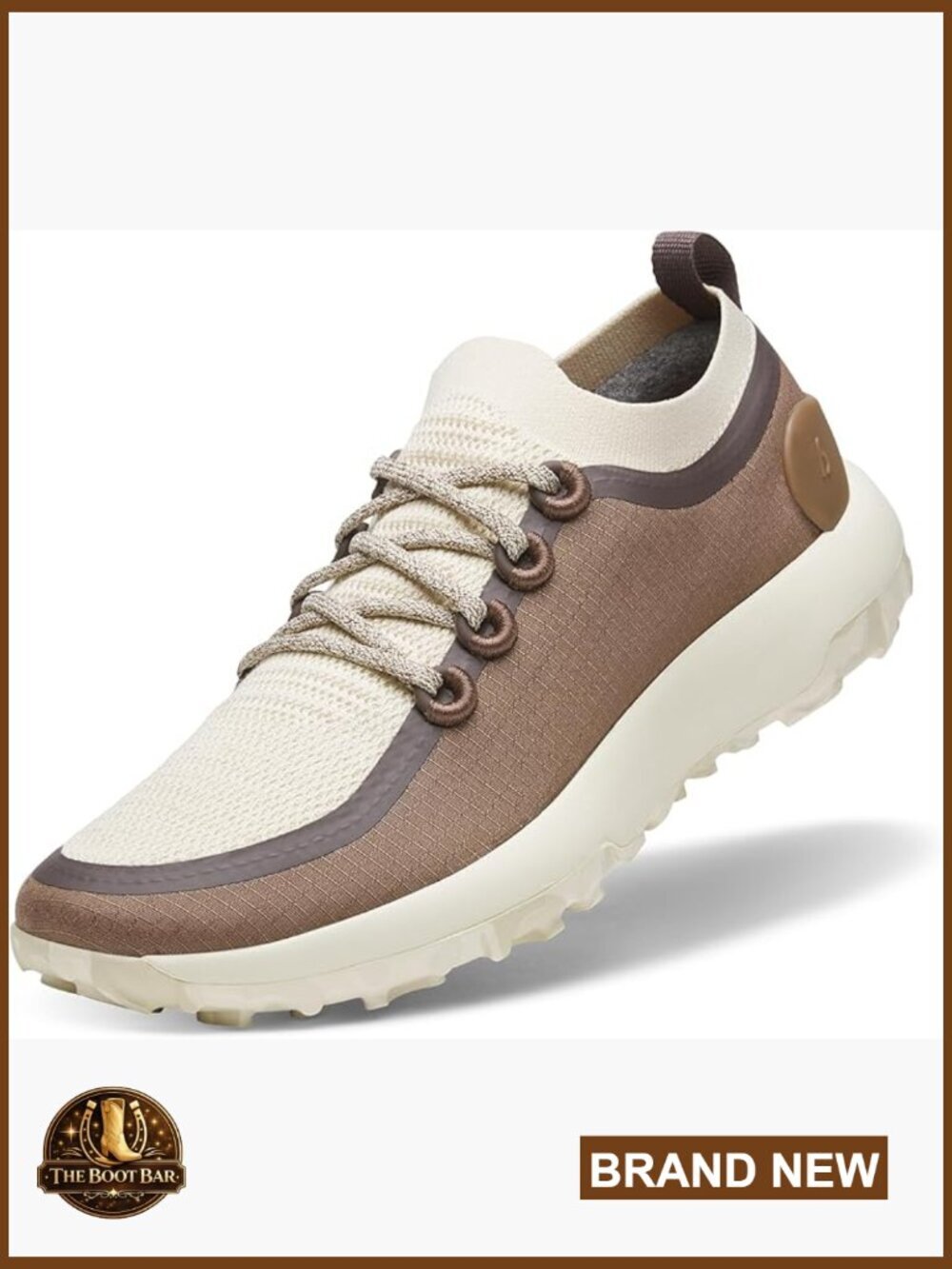 Trail Runner Hiking Shoes Breathable Knit All Traction Lace-Up